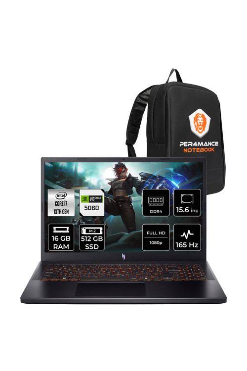 Nitro V15 i7 13620H 16GB 512GB SSD RTX5060/8GB 15.6" FHD 165Hz FDOS Gaming Laptop
