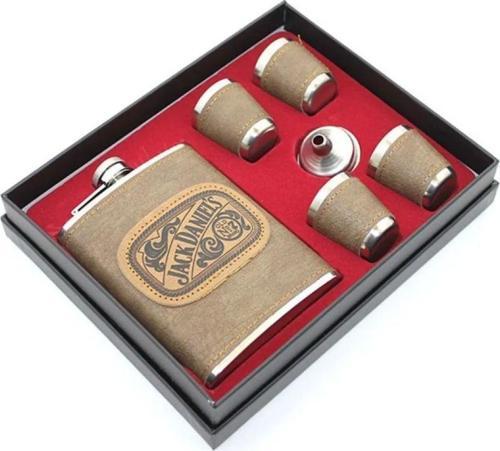 Derili 4 Bardaklı İçki Matara Seti