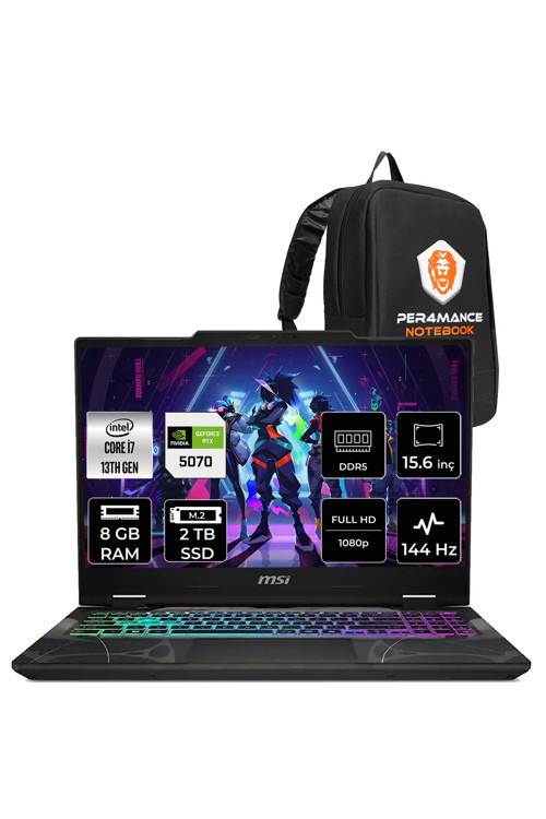 Cyborg 15 i7 13620H 8GB 2TB SSD RTX5070/8GB 15.6" FHD 144Hz FDOS Gaming Laptop B13WGKG