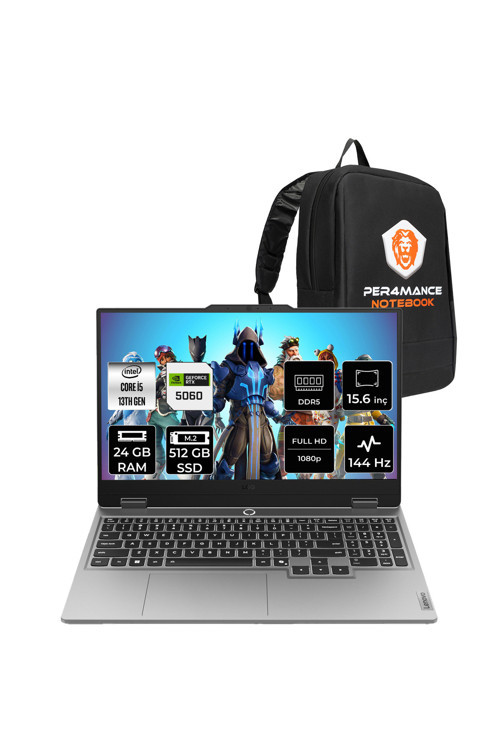 LOQ 15IRX10 i5 13450HX 24GB 512GB SSD RTX5060/8GB 100W 15.6" FHD 144Hz FDOS Gaming Laptop