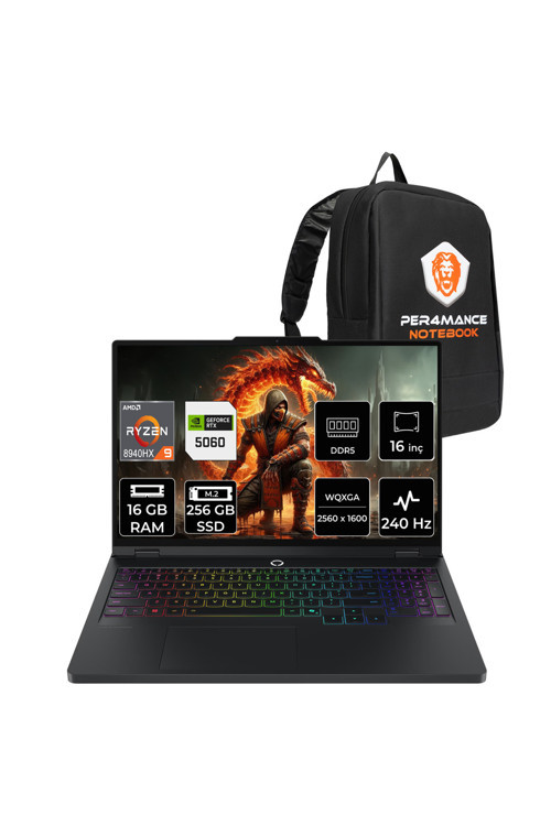 Legion Pro 5 R9 8940HX 16GB 256GB SSD RTX5060/8GB 115W 16" QHD+ 240Hz FDOS Gaming Laptop