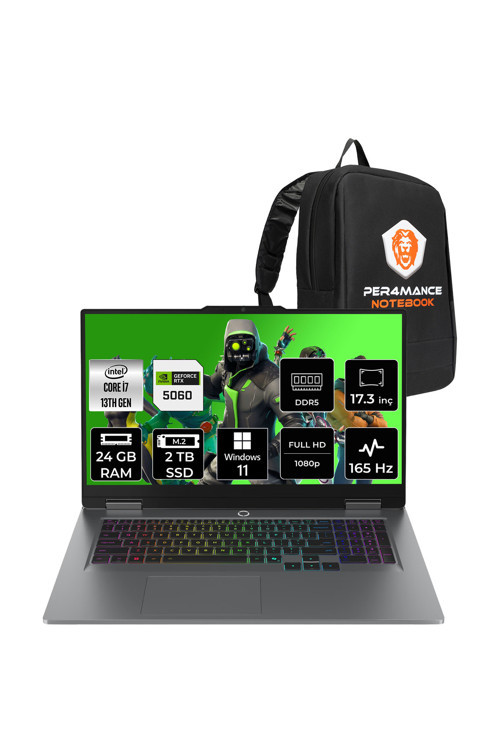 LOQ 17IRX10 i7 13700HX 24GB 2TB SSD RTX5060/8GB 115W 17.3" FHD 165Hz W11P Gaming Laptop