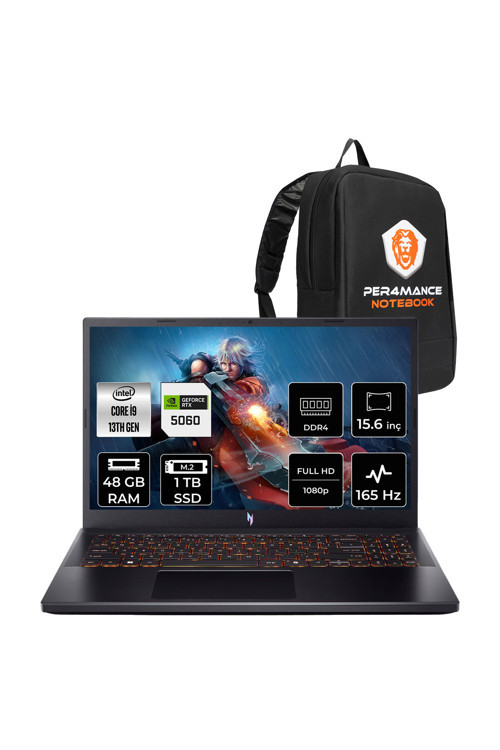 Nitro V15 i9 13900H 48GB 1TB SSD RTX5060/8GB 15.6" FHD 165Hz FDOS Gaming Laptop