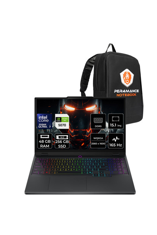 Legion 5 Ultra 7 255HX 48GB 256GB SSD RTX5070/8GB 115W 15.1" QHD+ OLED 1000nits 165Hz FDOS
