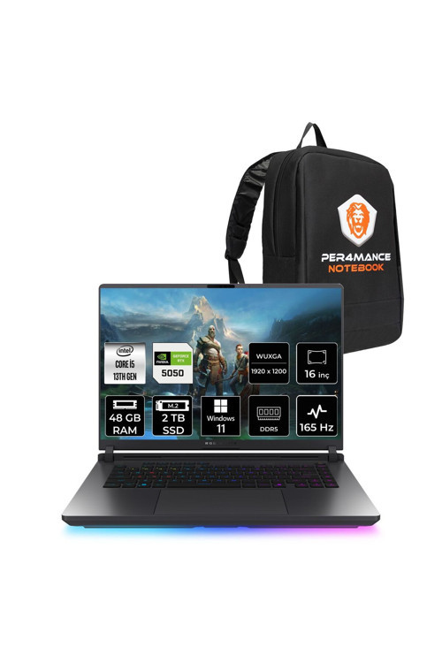 Rog Strix G16 i5 13450HX 48GB 2TB SSD RTX5050/8GB 165Hz 16" FHD+ W11P Gaming Laptop G615JH