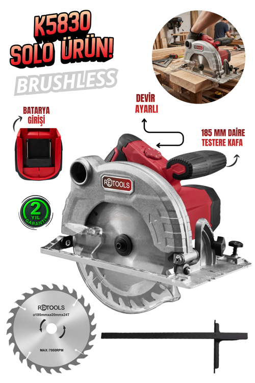 K5830 185 MM DAİRE TESTERE KAFA