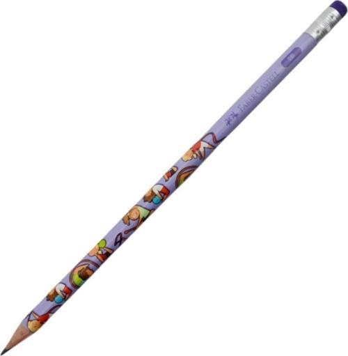 Faber-Castell 2b Jimnastik Silgili Kurşun Kalem-mor