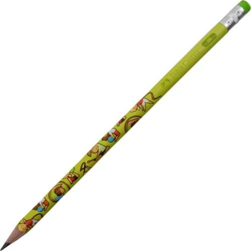 Faber-Castell 2b Jimnastik Silgili Kurşun Kalem-yeşil