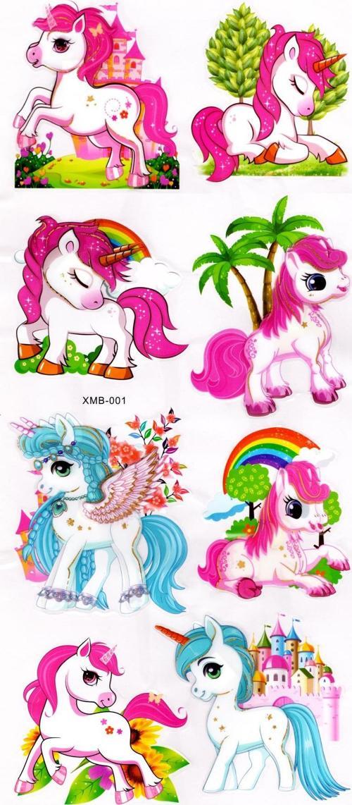 Duvar Sticker Kabartmalı 3 Boyutlu Sticker, 3d Duvar Stiker (XMB001) 55x25 cm - Unicorn Ülkesi
