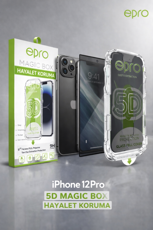 Epro iPhone 12 Pro 5D Magic Box Hayalet Ekran Koruyucu