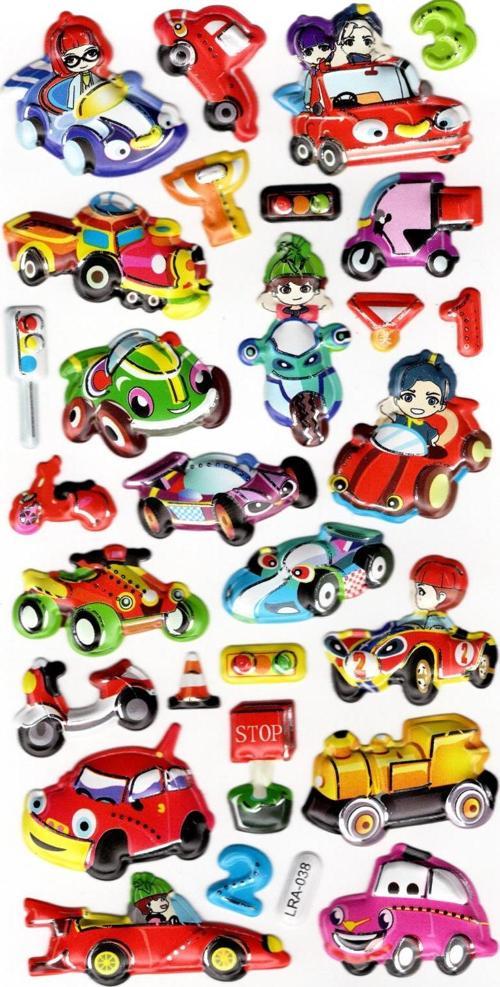 Sticker Kabartmalı Stiker Defter, Planlayıcı Etiket (limlra-038) - 17X9 cm - Arabalar, Taşıtlar