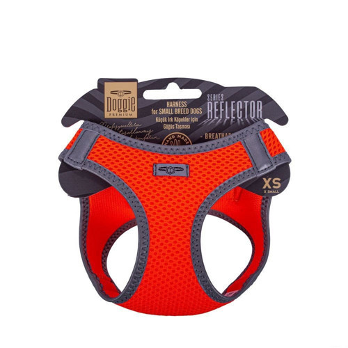 Havalı Dokuma Reflektörlü Küçük Irk Göğüs Tasması Orange 30-34 cm(ARG-XS)
