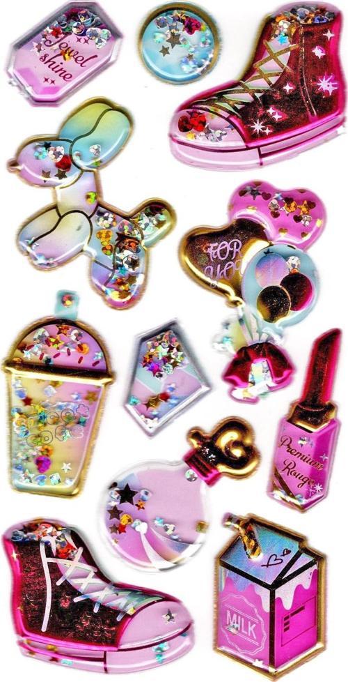 Sticker Kabartmalı Stiker Defter, Planlayıcı Etiket (pullu-802) - 17X9 cm -Ayakkabı Parfüm