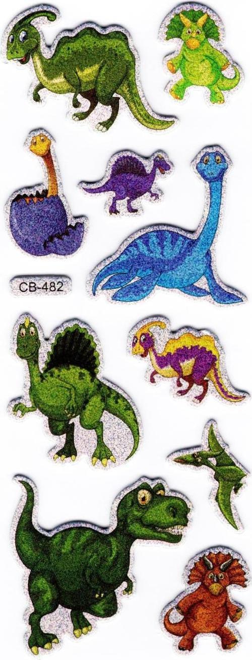 Sticker Kabartmalı Stiker Defter, Planlayıcı Etiket Dinazor Dinozor (cb482) 16x7 cm