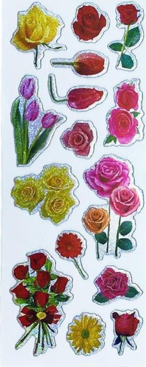 Sticker Kabartmalı Stiker Defter, Planlayıcı Etiket Gül (cb147) 16x7 cm