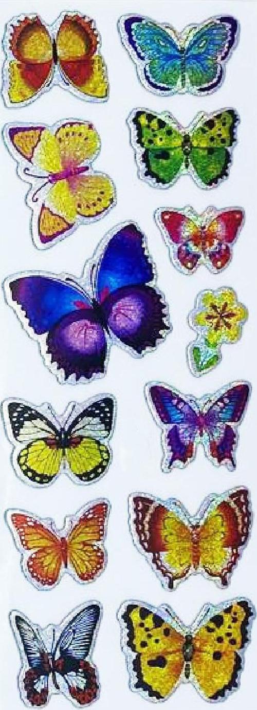 Sticker Kabartmalı Stiker Defter, Planlayıcı Etiket Kelebek (cb395) 16x7 cm