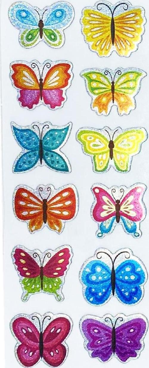 Sticker Kabartmalı Stiker Defter, Planlayıcı Etiket Kelebek (cb457) 16x7 cm