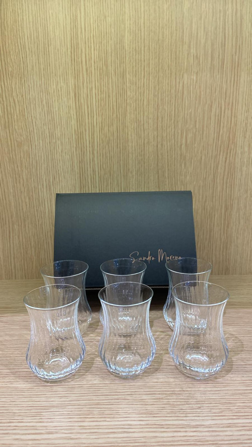 Bohemia Kristal Sandro Moreno Kristal Optikli 6 lı Çay Bardağı