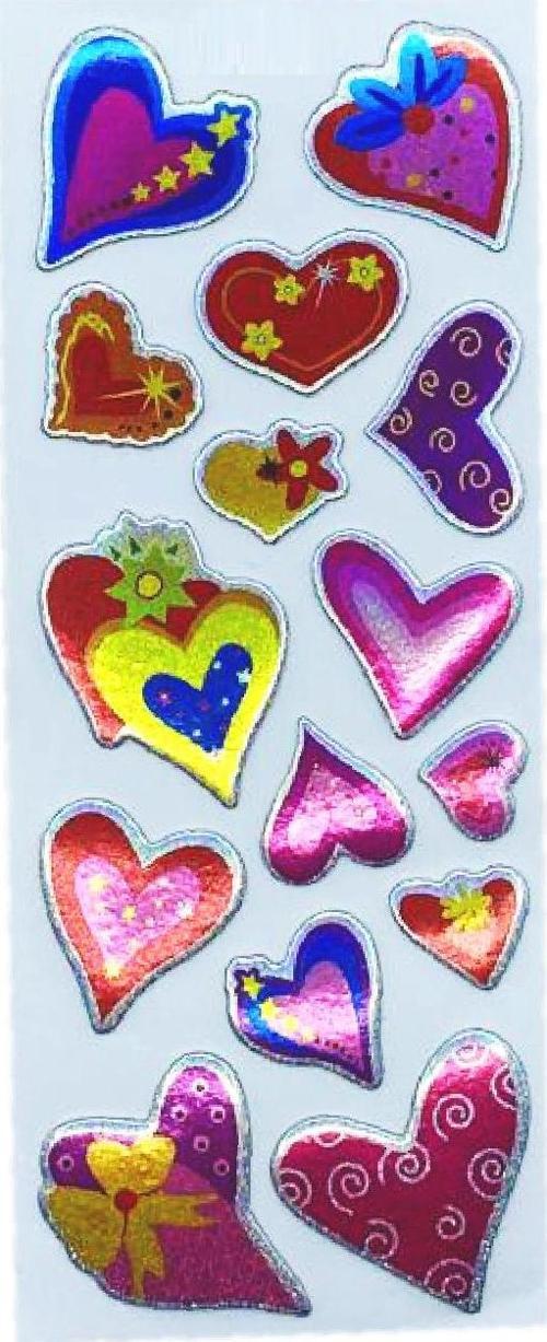 Sticker Kabartmalı Stiker Defter, Planlayıcı Etiket Parti Kalp (cb460) 16x7 cm