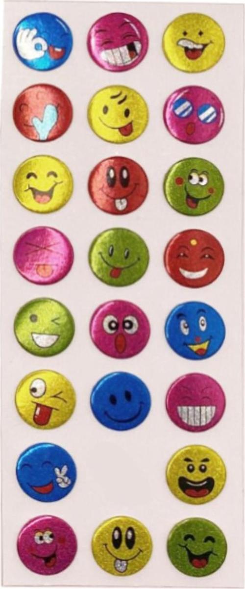 Sticker Kabartmalı Stiker Defter, Planlayıcı Etiket Renkli Emoji (cb356) 16x7 cm