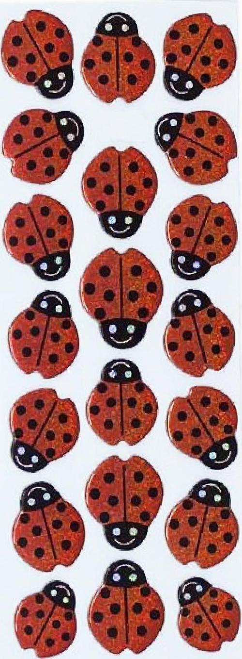 Sticker Kabartmalı Stiker Defter, Planlayıcı Etiket Uğur Böceği (cb256) 16x7 cm