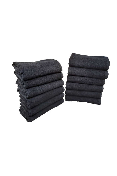 12Li Paket Boya Tutmayan Mikrofiber El Yüz Spor Kuaför Havlusu 50X90 Cm