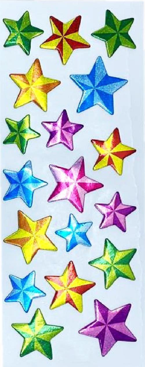 Sticker Kabartmalı Stiker Defter, Planlayıcı Etiket Yıldız Parti (cb255) 16x7 cm