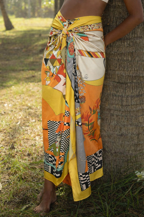 Vivian Yellow Figür 145*100 cm (İÇ GÖSTERMEZ) Pareo