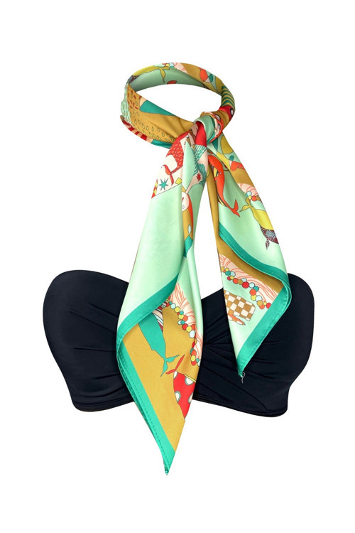 Scarf 45*100 Cm Mint/Yellow Fular