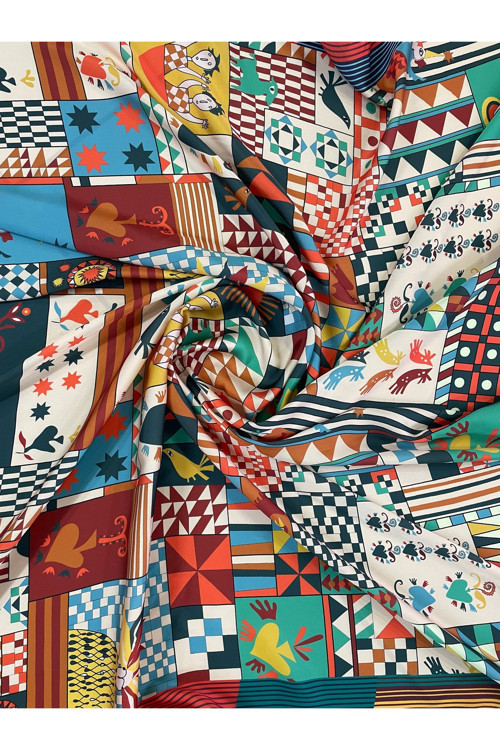 Scarf Karışık Desen Fular 45*100 Cm