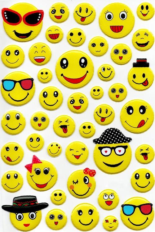Sticker Kabartmalı A4 boyutunda Stiker Defter, planlayıcı etiket, -(Lim205) - Sevimli Emoji