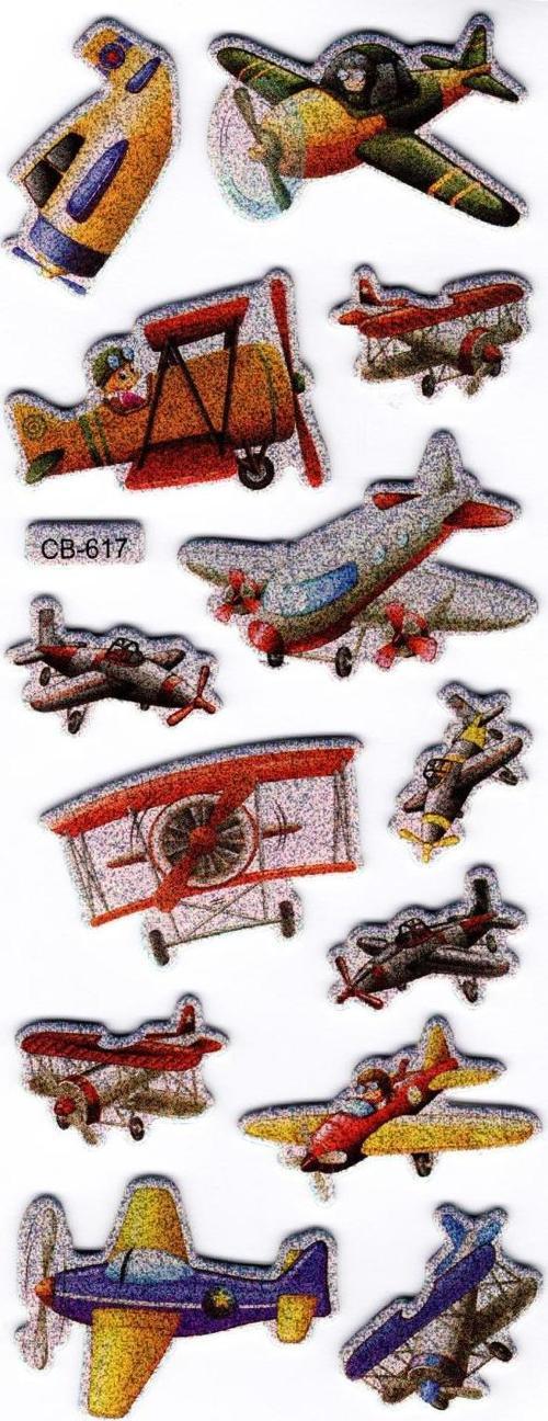 Sticker Kabartmalı Stiker Defter, Planlayıcı Uçak (cb617) 16x7 cm