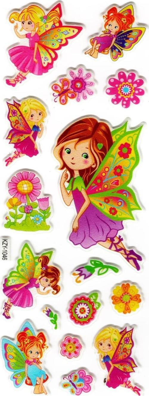 Sticker Kabartmalı Stiker Defter, Planlayıcı (kzy1046) 16x7 cm -Peri Kızlar