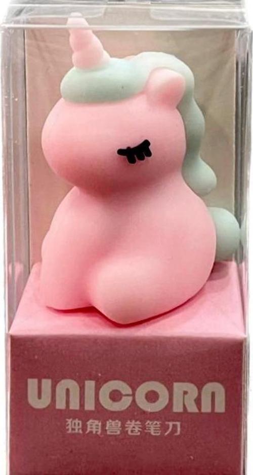 Unicorn Kalemtıraş 3D Şekilli Silikon Kalemtıraş - Pembe- 1 Adet