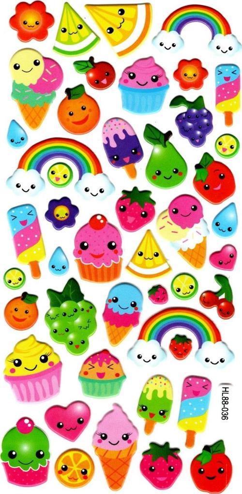 Sticker Kabartmalı Stiker Defter, Planlayıcı Etiket (HL88-036) - 17X9 cm - Sevimli Şeker Dondurma