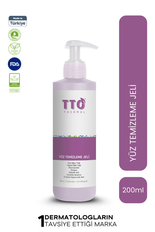 Yüz Temizleme Jeli 200 ml – Normal, Akneli ve Rozalı Ciltler İçin Arındırıcı Bakım
