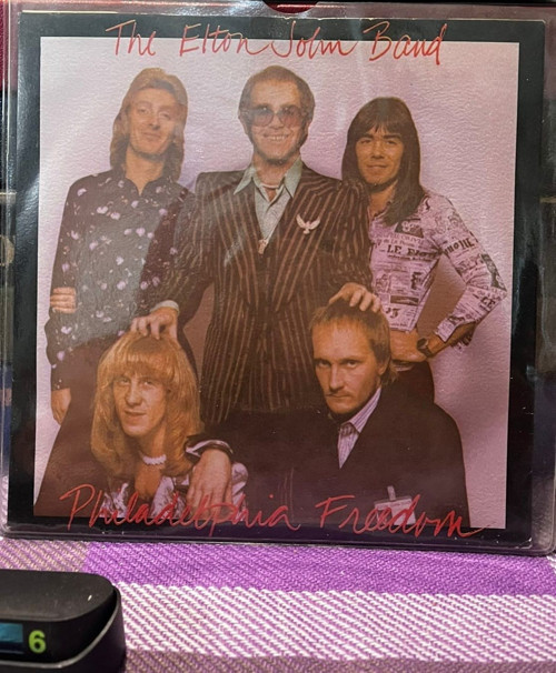 The Elton John Band - Philadelphia Freedom / I Saw Her Standing There (feat. John Lennon) 7" Vinyl UK Press