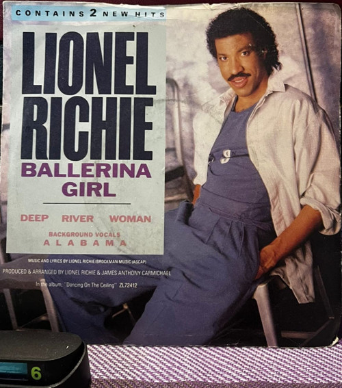 Lionel Richie - Ballerina Girl / Deep River Woman (feat. Alabama) 7" Vinyl UK Press 1986