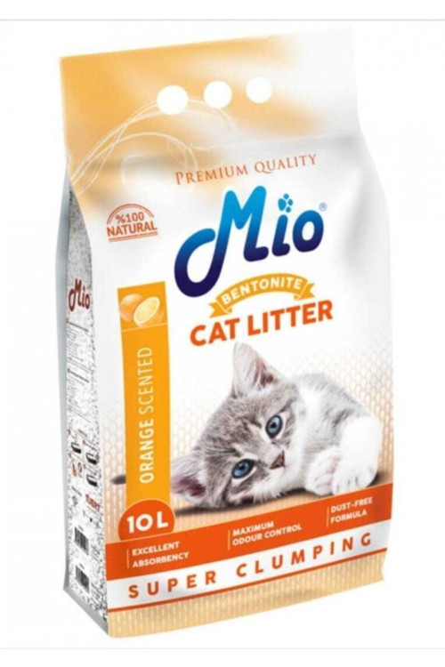 Topaklaşan Ince Taneli Portakal Kokulu Kedi Kumu 10 Litre