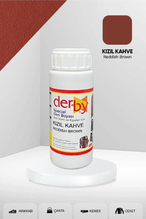 Special Kızıl Kahve Deri Boyası 100 ml / Mont Eşya Çanta Kemer Cüzdan Ayakkabı Deri Boyası