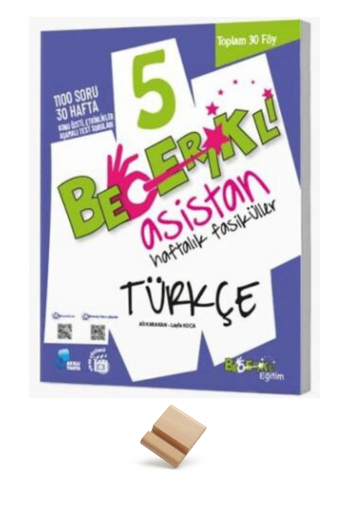 Becerikli Asistan 5. Sınıf Türkçe Haftalık Fasiküller + Telefon Standı