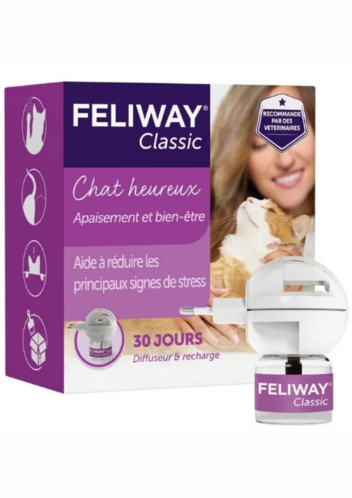 Classic Diffuseur + Refill Kediler İçin Elektrikli Sakinleştirici Difüzör Ve Kartuş 48 Ml