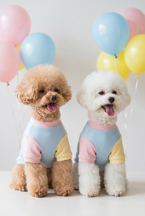 Bubbles Pastel Kedi Tişörtü | Cepli Şeker Renkli Yazlık Kedi Kıyafeti | Küçük ve Orta Irk Kediler İçin