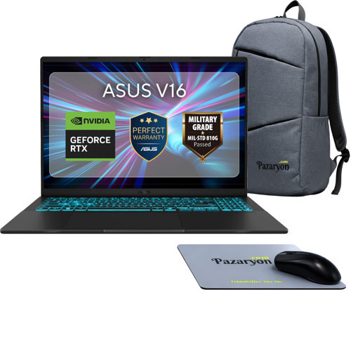 Vivobook V16, Core 7-240H, 32GB RAM, 1TB SSD, RTX5070 GPU, 16" Win11+Office (Çanta&Mouse Hediyeli)
