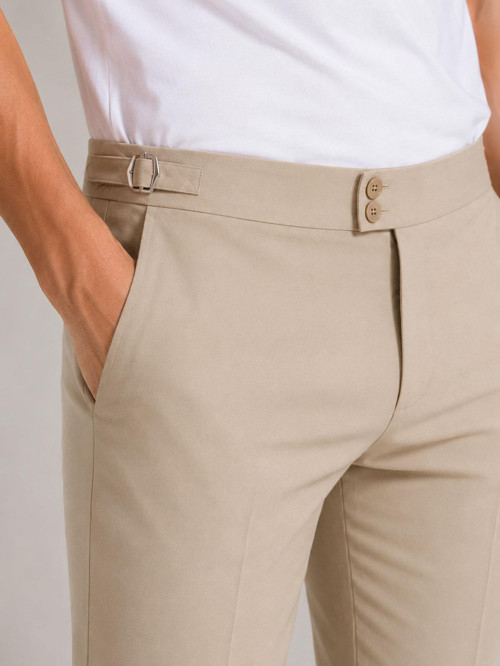 Erkek Esnek Tokalı Likralı Bilek Boy Kumaş Pantolon 7694