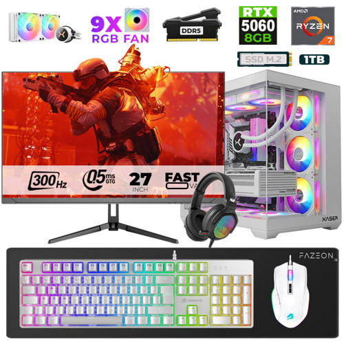 Star X460 Ryzen 7 7800X3D 16GB Ram 1TB M.2 NVMe SSD 8GB RTX5060 27" 300Hz Oyuncu Bilgisayarı