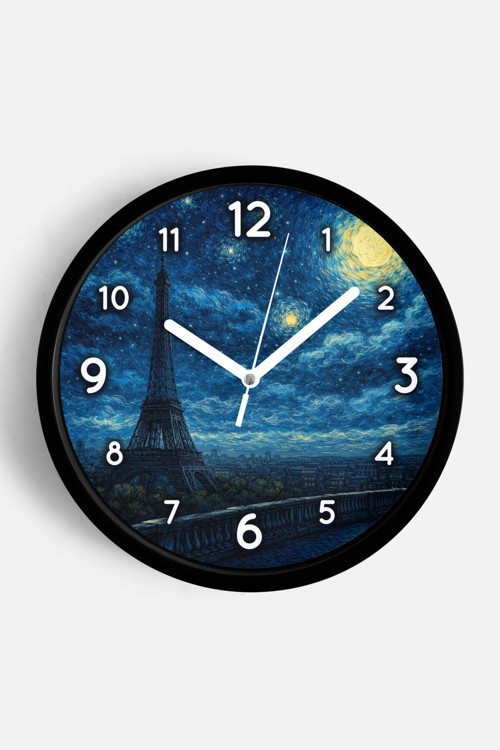 Yağlı Boya Tasarımlı Duvar Saati – Sanatsal, Soyut, Bohem Ve Manzara Temalı Modern Saat - 35Cm - Önü