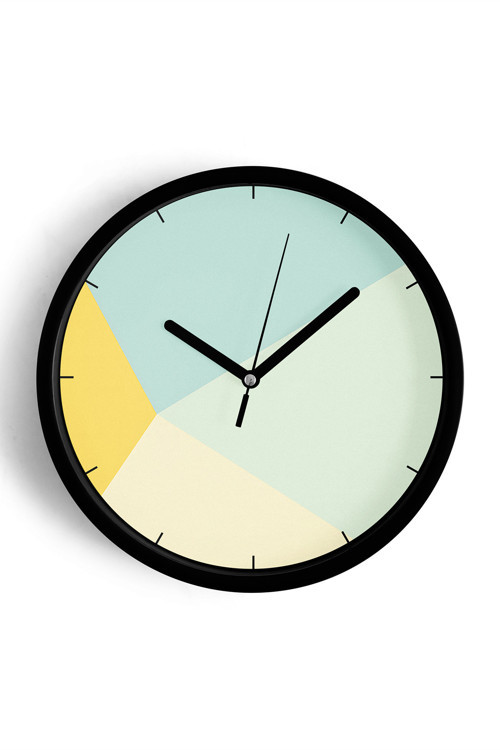 Soyut - Geometrik Temalı Modern Duvar Saati - 30Cm - Önü Camlı Siyah Kasa - Sessiz Mekanizma