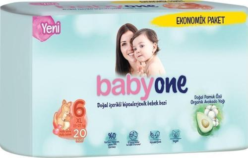 Doğal Içerikli Bebek Bezi 6 Numara 20'li