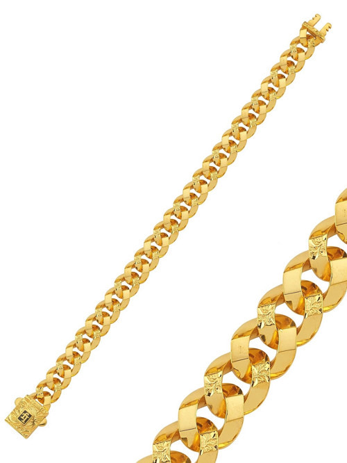 22 Ayar Antik Gurmet Altın Bileklik 9mm